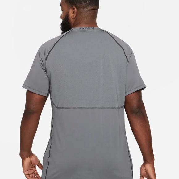 nike pro dri fit short sleeves men shirt Gray - Picture 2 of 8